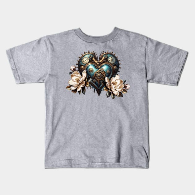 Wonderful steampunk heart Kids T-Shirt by Nicky2342